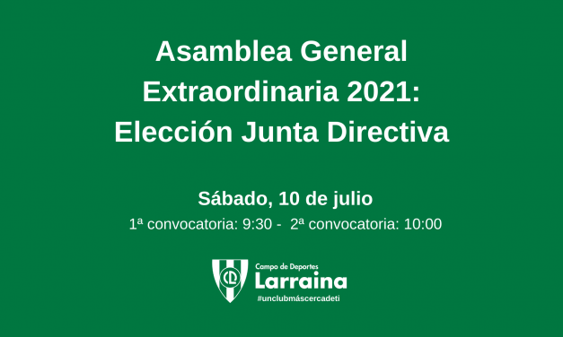 Comunicado: Asamblea General Extraordinaria – Elección de la nueva Junta Directiva