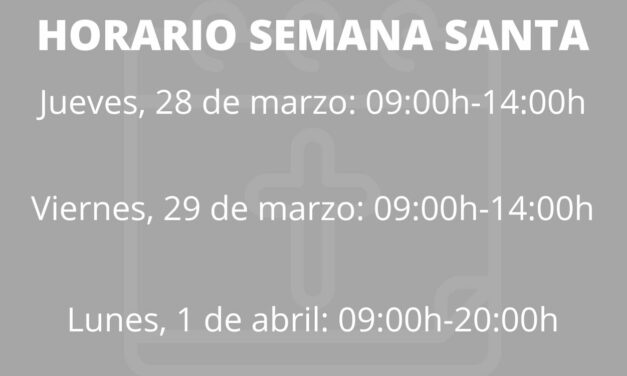 Horarios del club durante los días 28, 29 de febrero y 1 de abril.